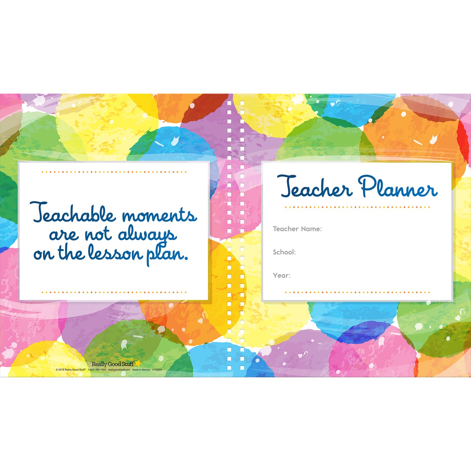 Really Good Stuff Teacher Planner - 2023-2024 Academic Year Weekly & Monthly Lesson Organizer - Perfect for Classroom Planning, Homeschooling & Teacher Gifts