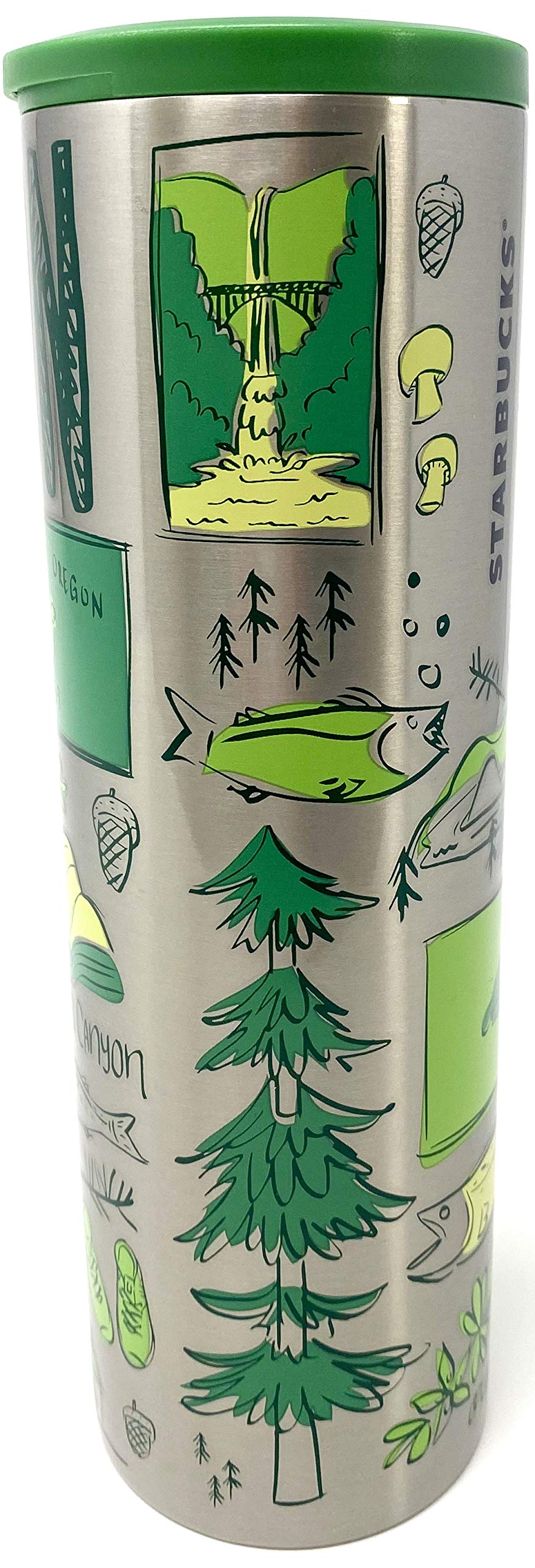 Starbucks Oregon Vacuum Insulated Stainless Steel Travel Mug 16oz - Leak Proof Coffee Tumbler for Hot & Cold Drinks, Perfect for Commuting, Office & Outdoor Adventures