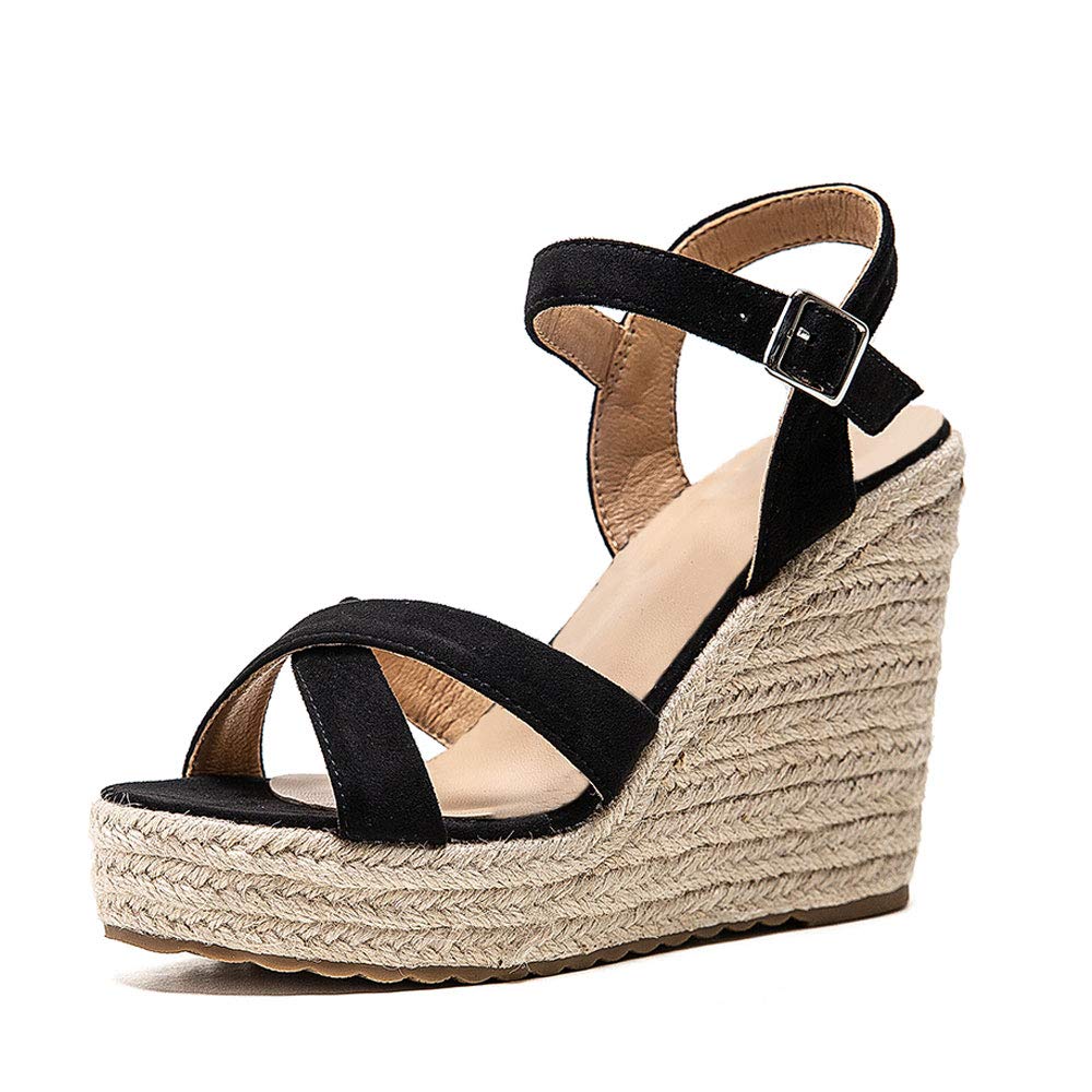 VICKI Women's Platform Wedge Sandals with Ankle Strap - Open Toe Summer Shoes for Beach, Party & Casual Outfits