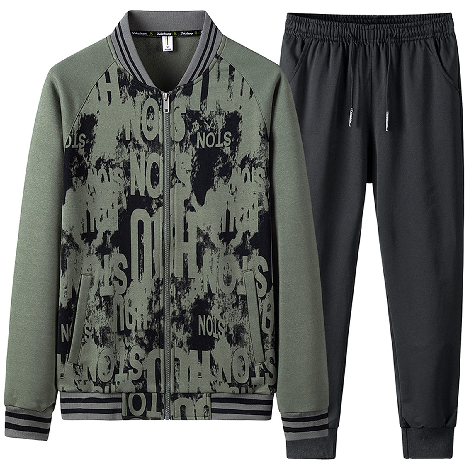 **Men's 2-Piece Jogging Suits Set - Athletic Hoodie & Sweatpants Tracksuit for Running, Gym & Casual Wear - Comfortable Activewear for Men**