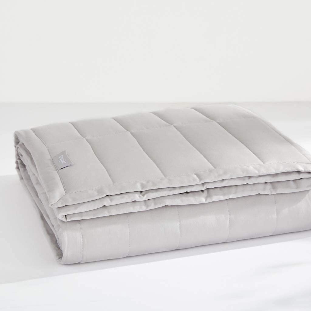 Casper Sleep Weighted Blanket 15 lbs - Premium Gray Gravity Blanket for Adults - Anxiety Relief & Deep Sleep - Perfect for Stress Relief, Insomnia & Relaxation at Home or Travel