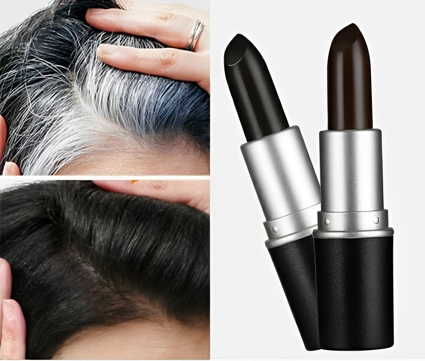LACASA BEAUTY CARE Temporary Hair Color Stick - Gray Hair Cover Up, Non-Damaging Hair Dye for Men & Women - Perfect for Touch Ups Between Salon Visits, Costumes & Special Events