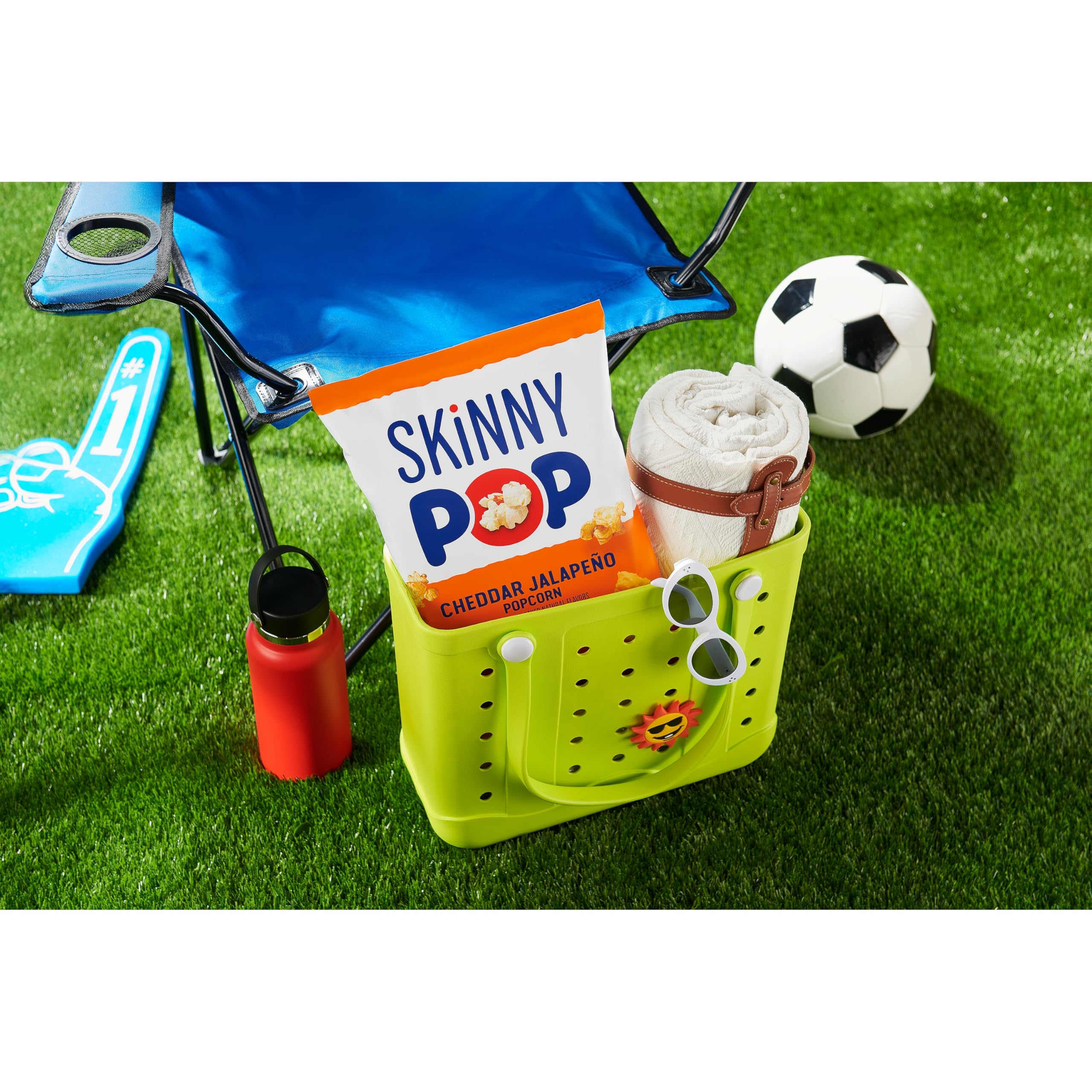 SkinnyPop Cheddar Jalapeno Popcorn - 4.4oz Grocery Size Bags | Gluten Free, Low Calorie Snack | Perfect for Movie Nights, Office Snacks & Healthy On-the-Go Treats