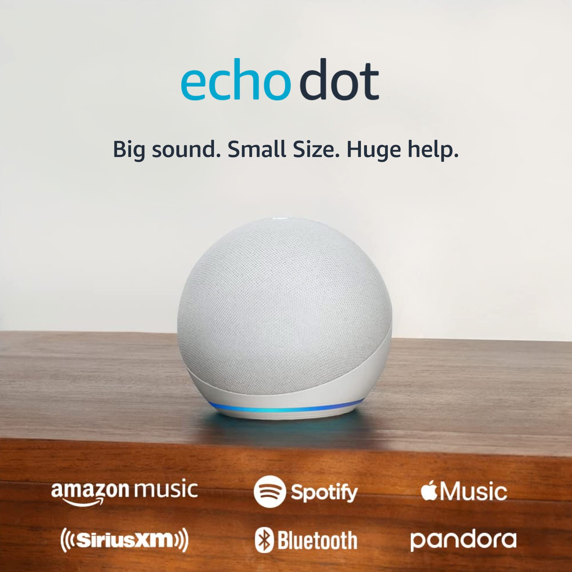 Echo Dot (4th Gen) with Amazon Basics Smart Color Bulb - Smart Speaker & LED Bulb Combo for Home Automation, Music & Lighting Control