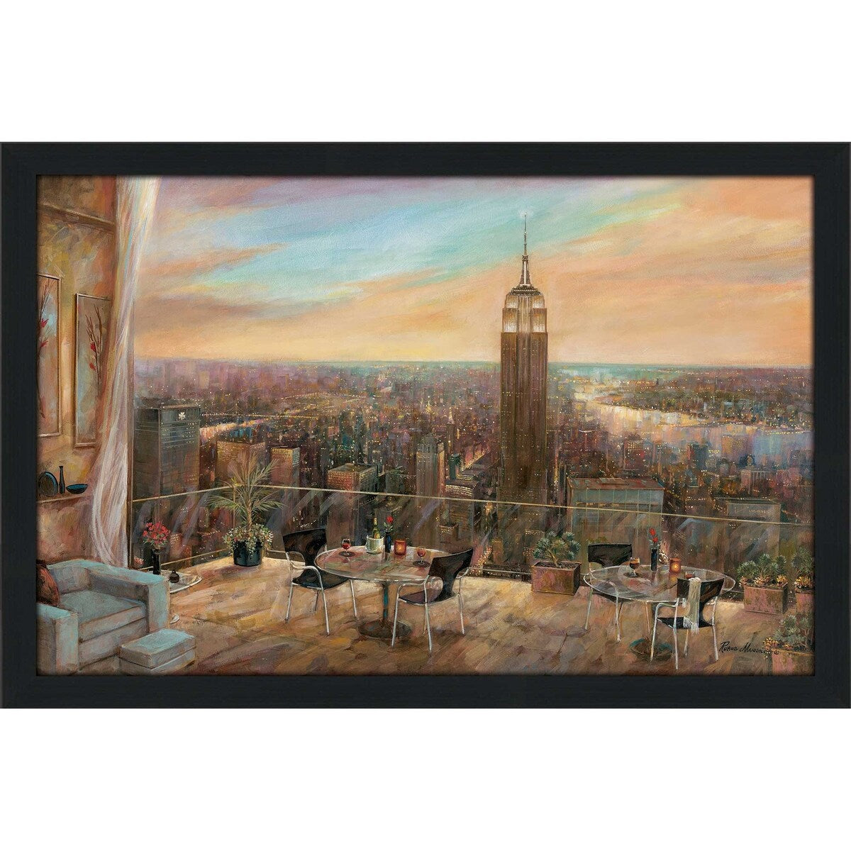 Ruane Manning New York City Skyline Acrylic Print - Modern Wall Art for Home & Office Decor, Perfect for Living Room, Bedroom or Workspace