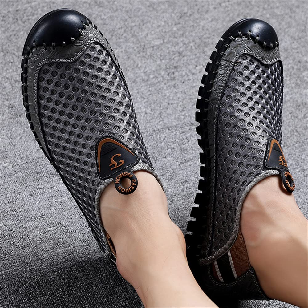 **Men's Water Shoes - Quick-Dry Mesh Slip-On Loafers for Walking, Beach, Pool & Outdoor Activities**