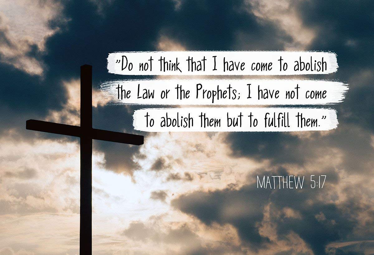 Bible Verse Poster - Matthew 5:17 'I Have Not Come to Abolish' (13x19 Inches Unframed) | Inspirational Scripture Wall Art, Christian Home Decor, Perfect Gift Under $20 for Church, Office & Prayer Room