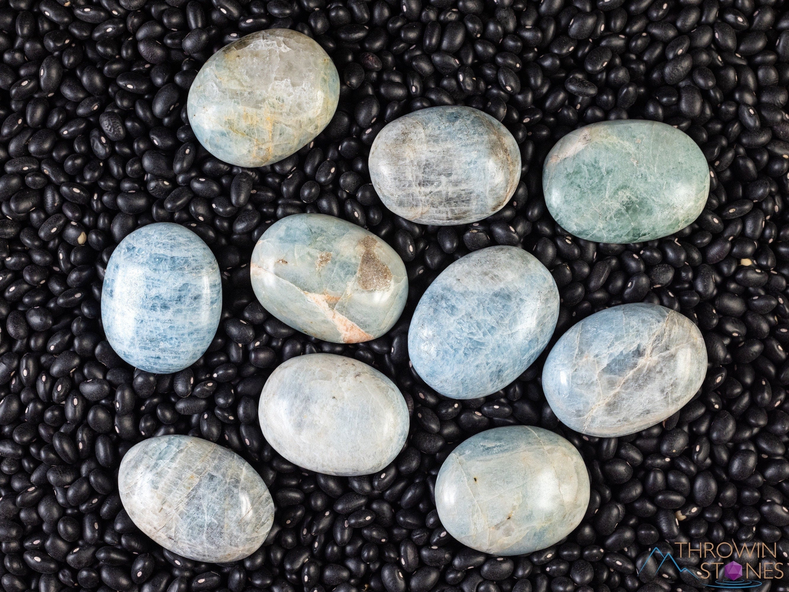 AQUAMARINE Crystal Palm Stone - Natural Healing Worry Stone for Anxiety Relief & Self Care | Meditation, Stress Relief & Energy Balancing Gemstone
