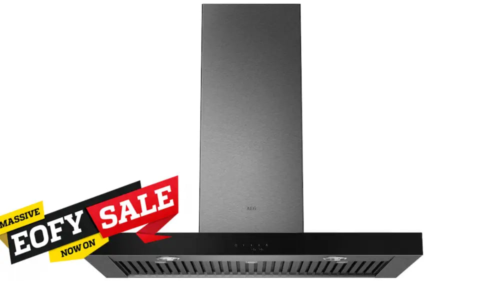 AEG DBE7980HB 90cm Stainless Steel Range Hood with Canopy - Powerful Kitchen Ventilation for Smoke & Odor Removal - Perfect for Modern Home Cooking