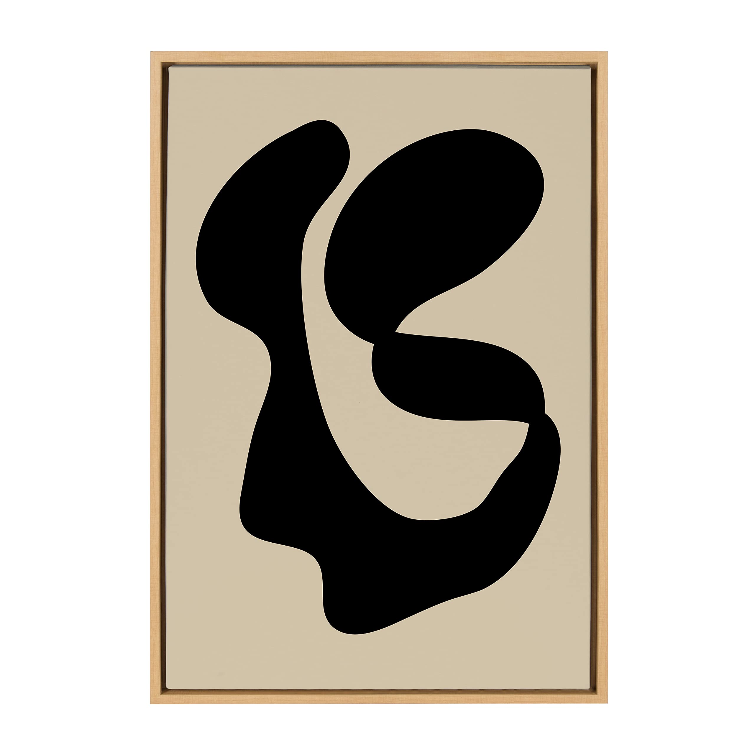 Kate & Laurel Sylvie Abstract 10 Framed Canvas Wall Art - 23x33 Inches Natural Wood Frame, Modern Decorative Art Print for Living Room, Bedroom & Office Decor | Ready-to-Hang Home Wall Decor