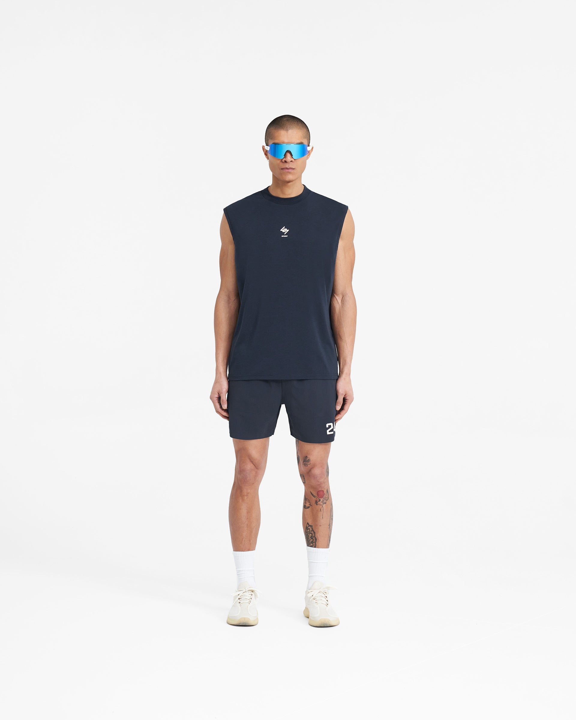 247 Fused Shorts for Men - Comfortable Navy Blue Athletic Shorts with Quick-Dry Fabric - Perfect for Running, Gym Workouts & Casual Wear