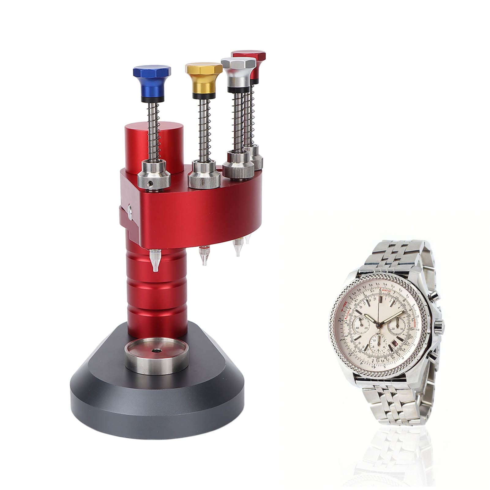 YUYTE 4 Pin Clock Hand Press Tool - Professional Clock Hand Installation & Repair Kit for Watchmakers - Perfect for Clock Assembly, Watch Repair and DIY Horology Projects