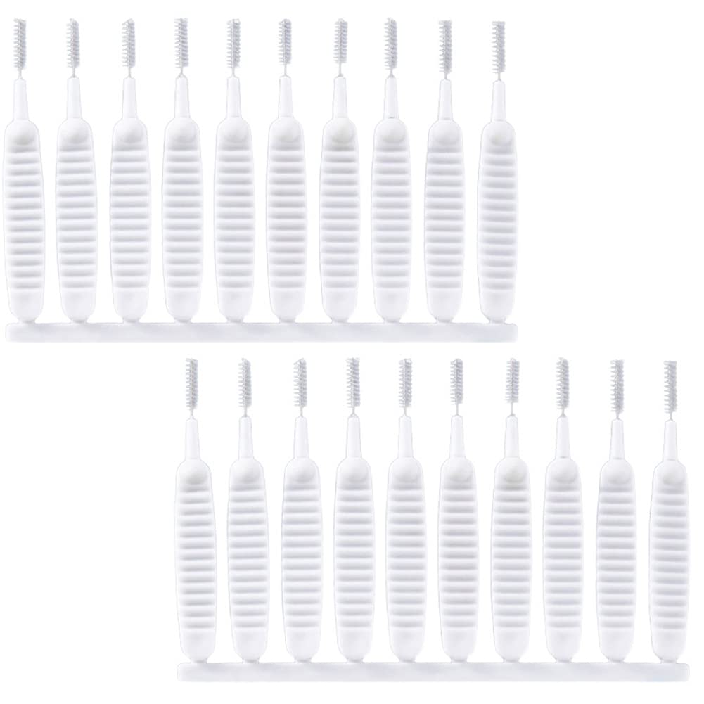 20-Pack Shower Head Cleaning Brushes - Small Hole & Gap Cleaner for Anti-Clogging - White | Perfect for Bathroom, Kitchen, and Hard-to-Reach Areas