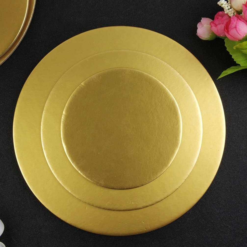50pcs Gold Cake Base Boards - Sturdy Cardboard Cake Bottom for Desserts, Birthday Cakes & Display - Perfect for Baking, Serving & Party Decorations
