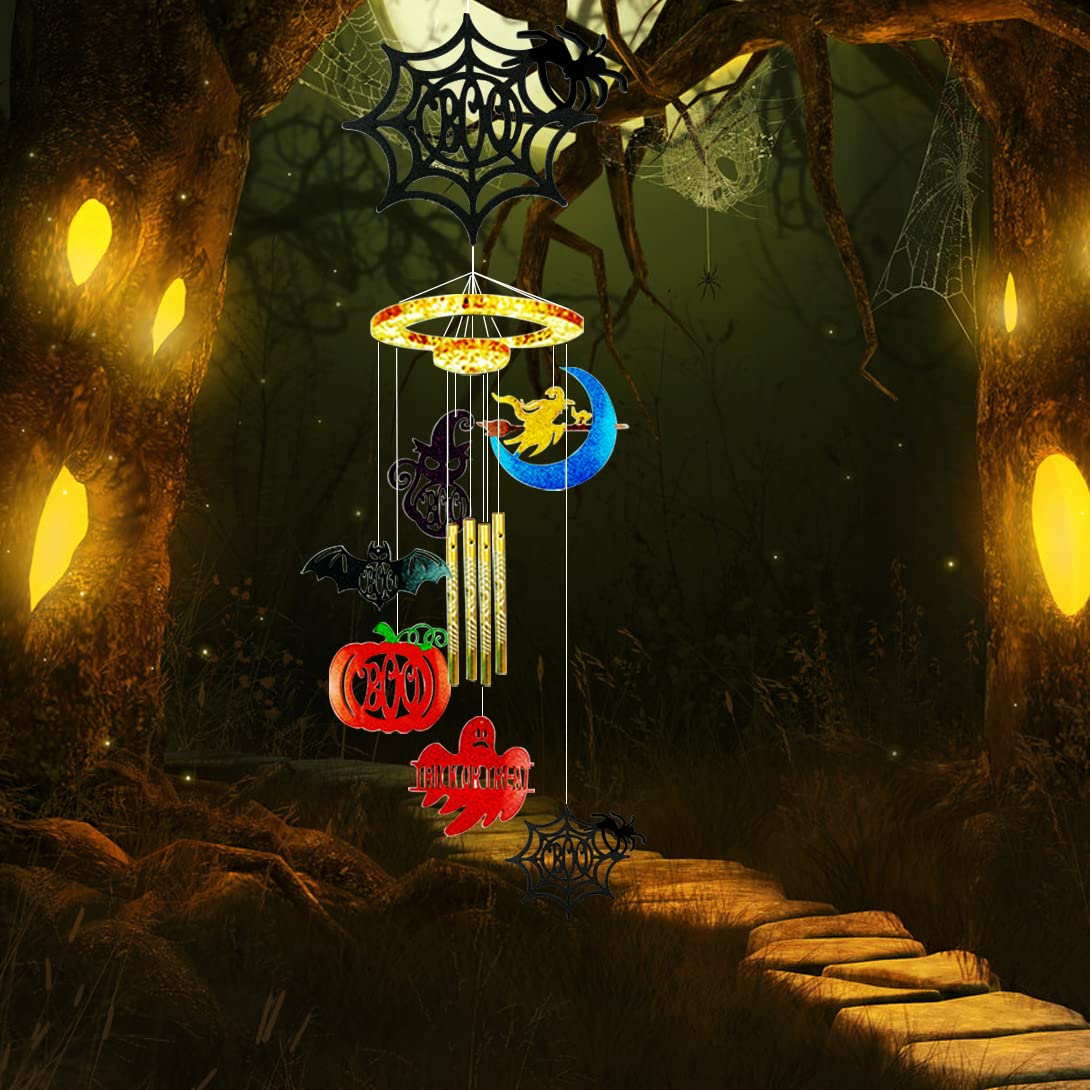 8-Piece Halloween Spider Wind Chime Silicone Molds for DIY Resin Crafting - Epoxy Resin Casting Kit for Spooky Home Decor, Garden Ornaments & Unique Handmade Gifts