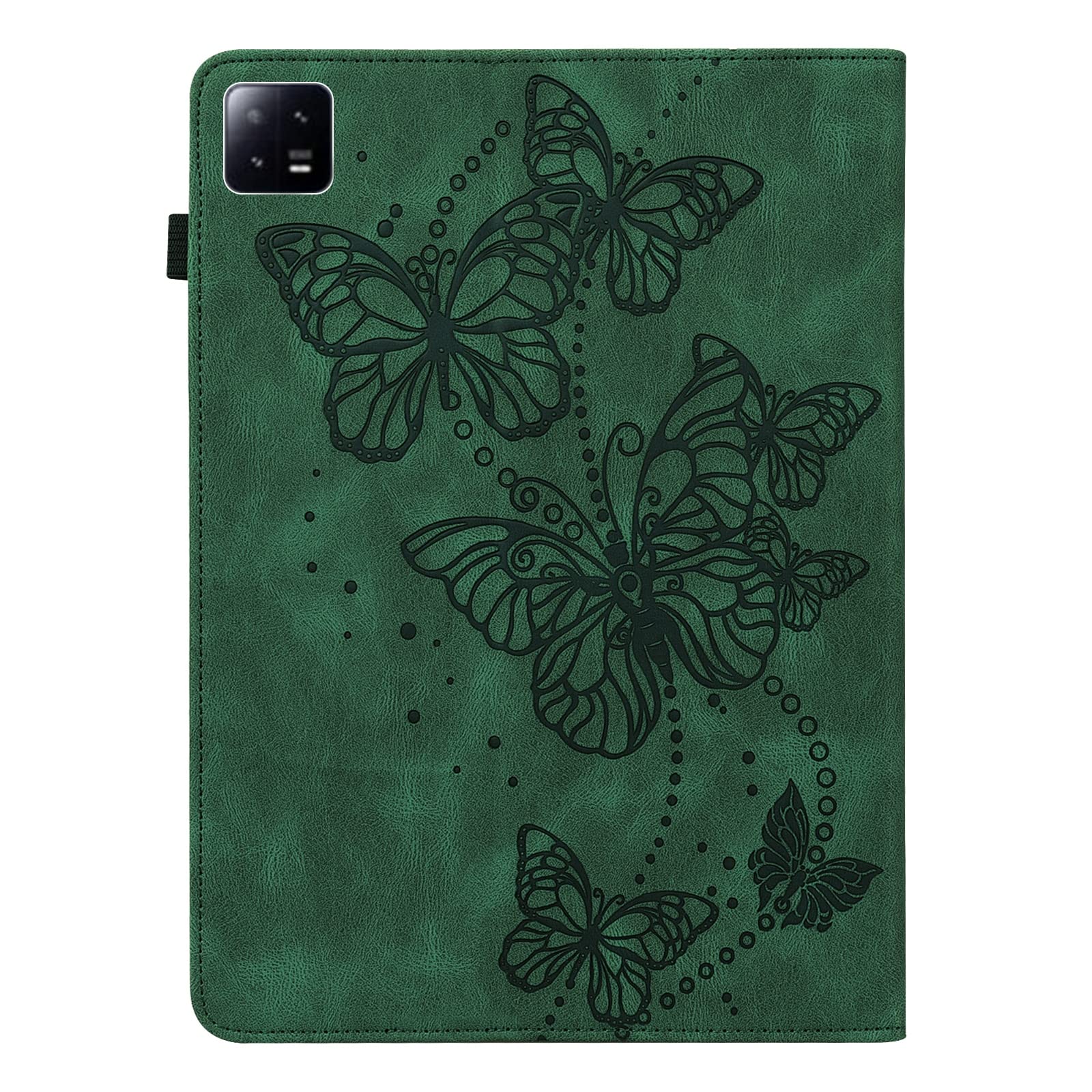 Premium Leather Tablet Case for Xiaomi Pad 6 - Embossed Butterfly Design with Auto Sleep/Wake | Slim Protective Cover for Work, Travel & Home Use