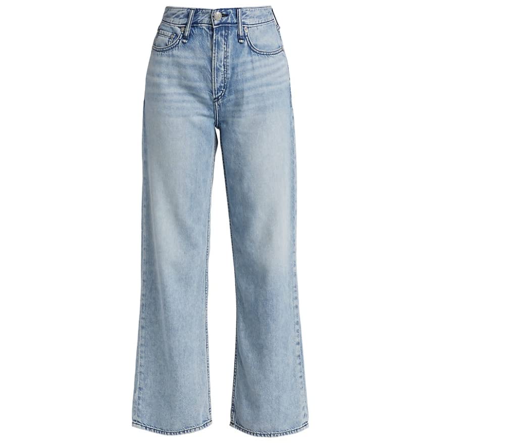 rag & bone Women's Logan Flared Leg Jeans - High Waist Vintage Denim Pants for Casual & Night Out | Venice Wash Distressed Style