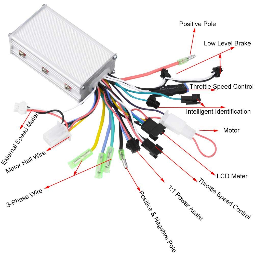 BNineteenteam 48V 60V Brushless Motor Speed Controller with LCD Panel Kit - High Performance E-Bike Conversion Kit for DIY Electric Bicycle Upgrades (Perfect for Commuting, Mountain Biking & Off-Road Adventures)