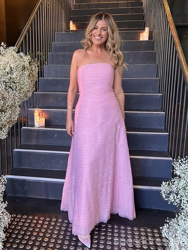 Elegant Pink A-Line Long Prom Dress for Women - Formal Evening Gown for Party, Homecoming & Special Occasions