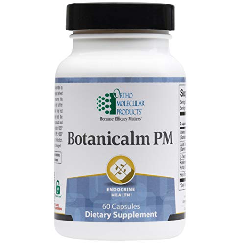 Ortho Molecular Products Botanicalm PM - Natural Sleep Aid Supplement with Melatonin & Herbal Blend (60 Capsules) - Promotes Relaxation & Better Sleep for Adults
