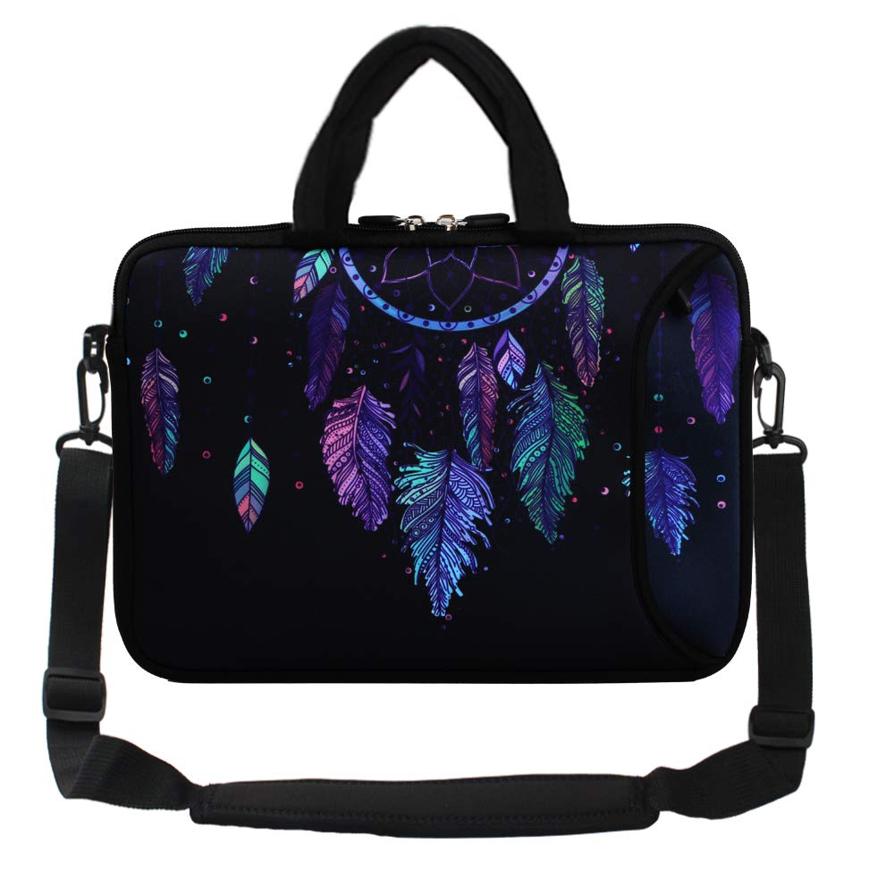 Violet Mist 11-13 Inch Laptop Shoulder Bag - Waterproof Neoprene Protective Sleeve with Handle & Shoulder Strap, Ideal for Work, School, and Travel