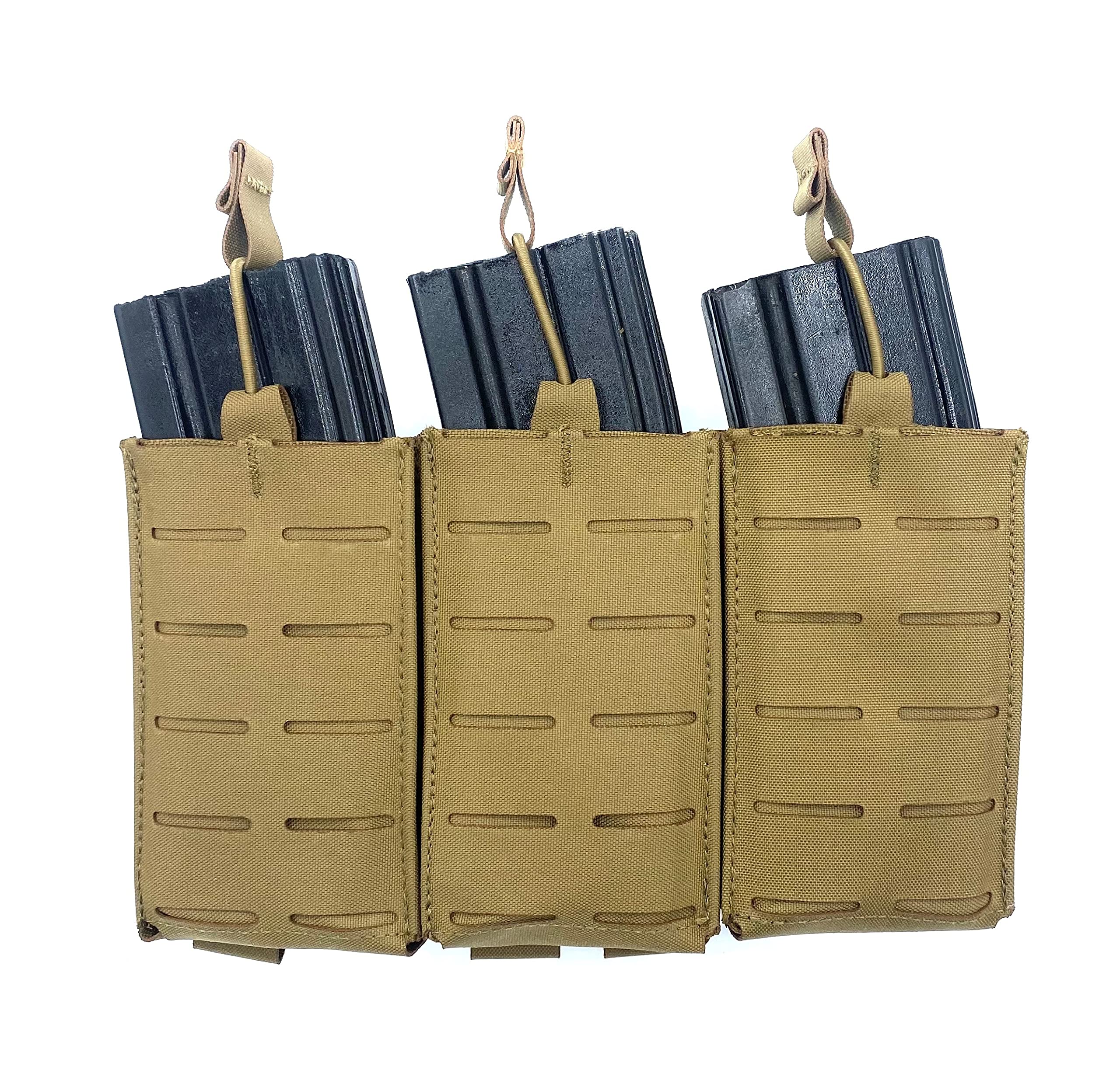 T3 M4 Triple Magazine Pouch - Laser Cut Molle Compatible Tactical Gear for Airsoft, Hunting & Military Use