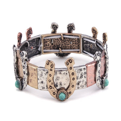 Lucky Horseshoe Charm Bracelet for Women - Sterling Silver Adjustable Bangle for Good Luck & Protection - Perfect for Everyday Wear, Gifts & Special Occasions