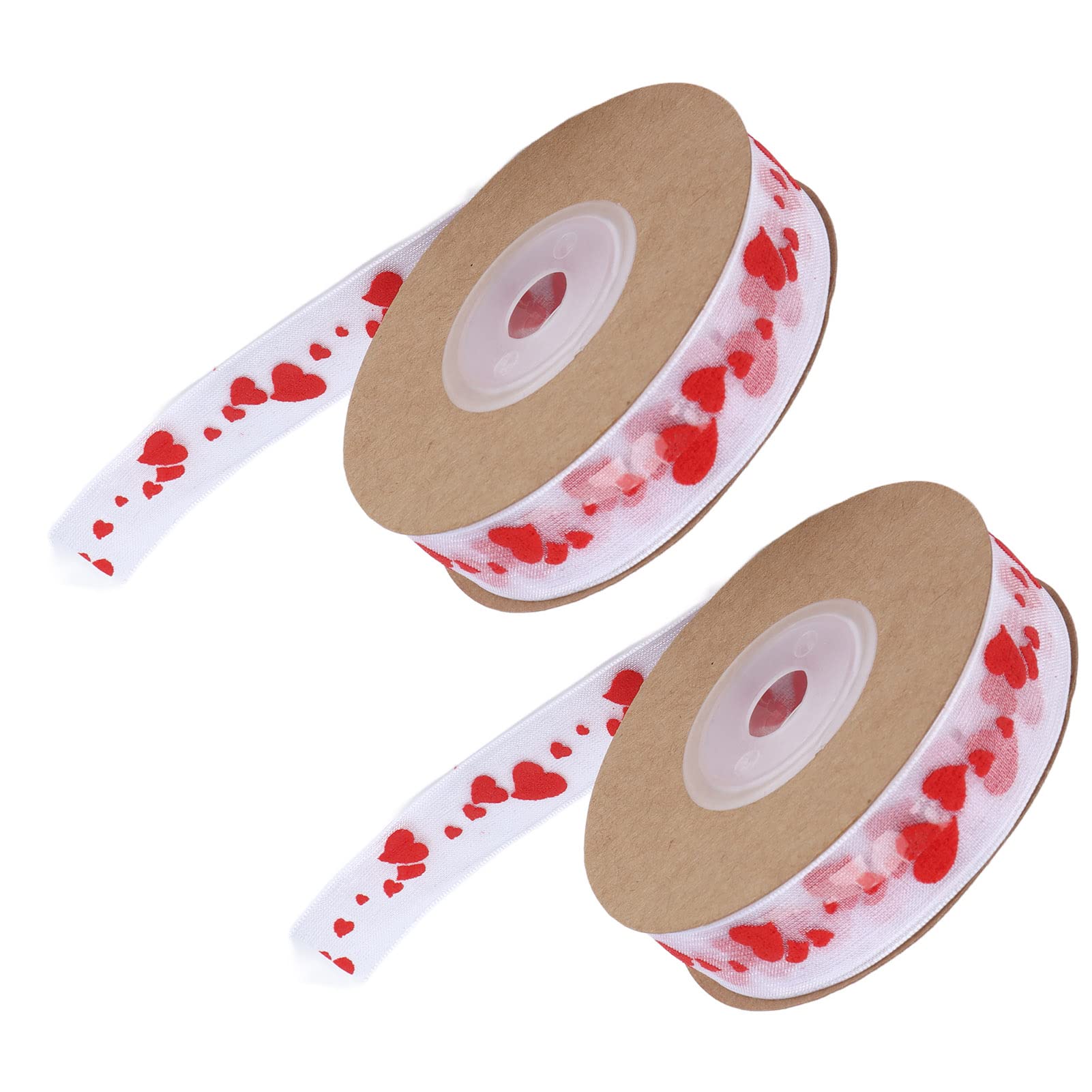 Romantic Heart Pattern Ribbon - Bright Color Craft Supplies for Party Decorations, Gift Wrapping & DIY Projects | Perfect for Wedding, Birthday & Valentine's Day Decor