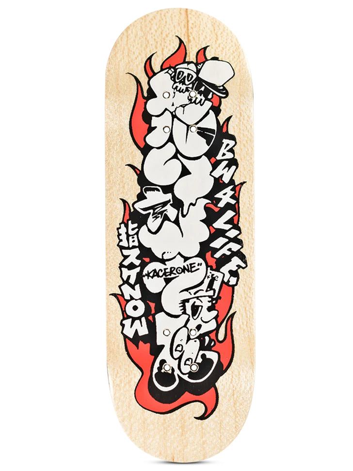 Berlinwood Fingerboard Deck - Kacerone Pro Complete Skateboard for Finger Tricks & Stunts - Perfect for Skateboarding Enthusiasts & Collectors