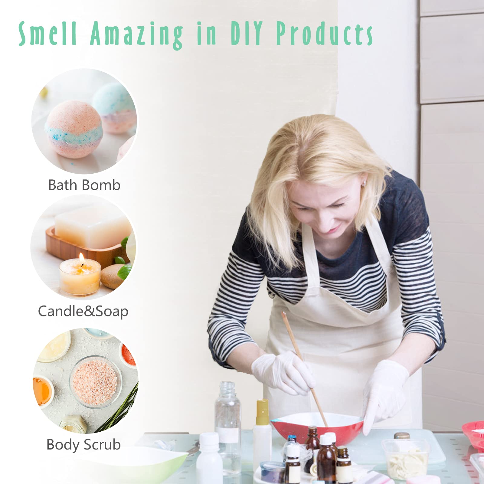 Premium Mint Fragrance Oils Set - 6x10ml Essential Oils for Diffusers, Soap & Candle Making (Cedarwood Mint, Coconut Mint) - Refreshing Home Scent & Aromatherapy Gift Set - Perfect for Spa, Yoga & Relaxation Spaces