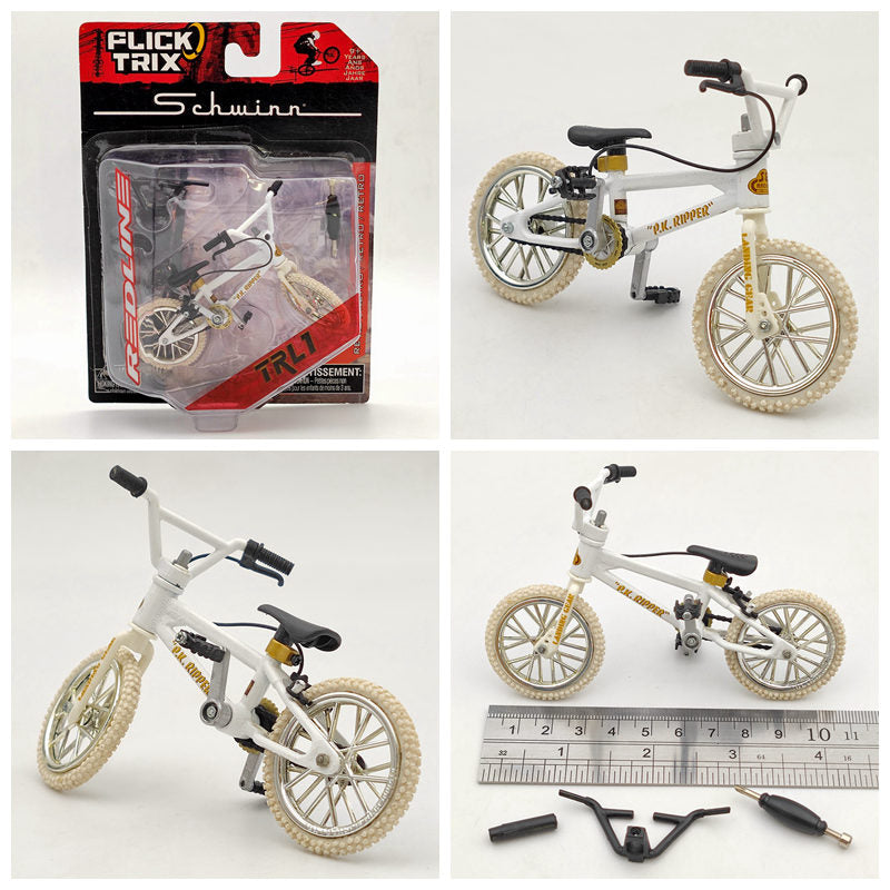 Premium FLICK TRIX Miniature BMX Finger Bike - Diecast Metal DeathTrap Bicycle Toy for Kids & Adults - Perfect for Office Desk, Stress Relief & Collectible Gift