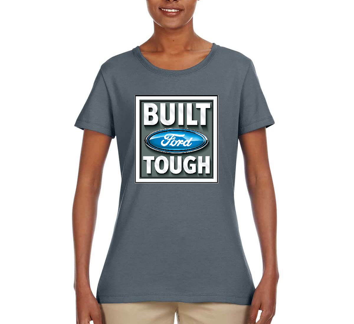 Official Ford Mustang Shelby Licensed Graphic T-Shirt for Women - Classic Built Ford Tough Cars & Trucks Logo Tee - Perfect for Car Enthusiasts & Casual Wear