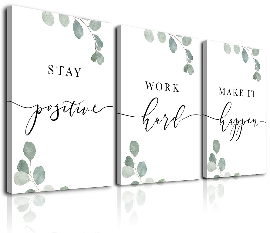 KBKBART Motivational Wall Art Set of 3 - 12