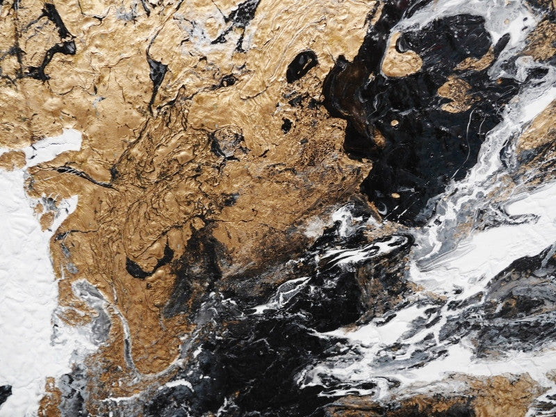 Inspirational Abstract Gold Wall Art - Modern Home Decor for Living Room, Bedroom & Office