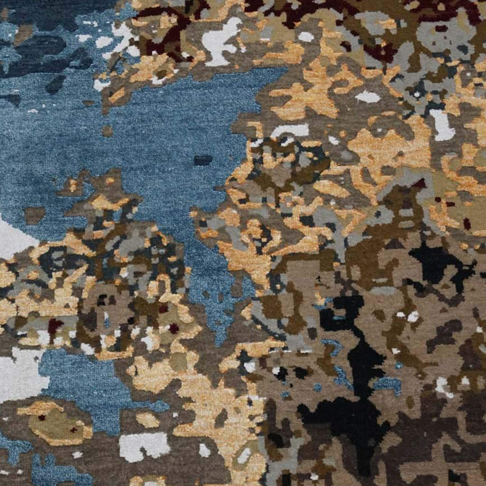 Hand Knotted Wool Area Rug - Soft & Cozy Traditional Design for Living Room, Bedroom, or Office - 5x8 Feet Non-Slip Rug