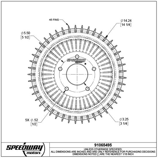 High-Performance Aluminum Brake Drum for Ford Spindles - 12 x 2 Buick-Style Finned Drum Brake Hardware | Durable & Lightweight for Classic Car Restoration & Hot Rod Upgrades