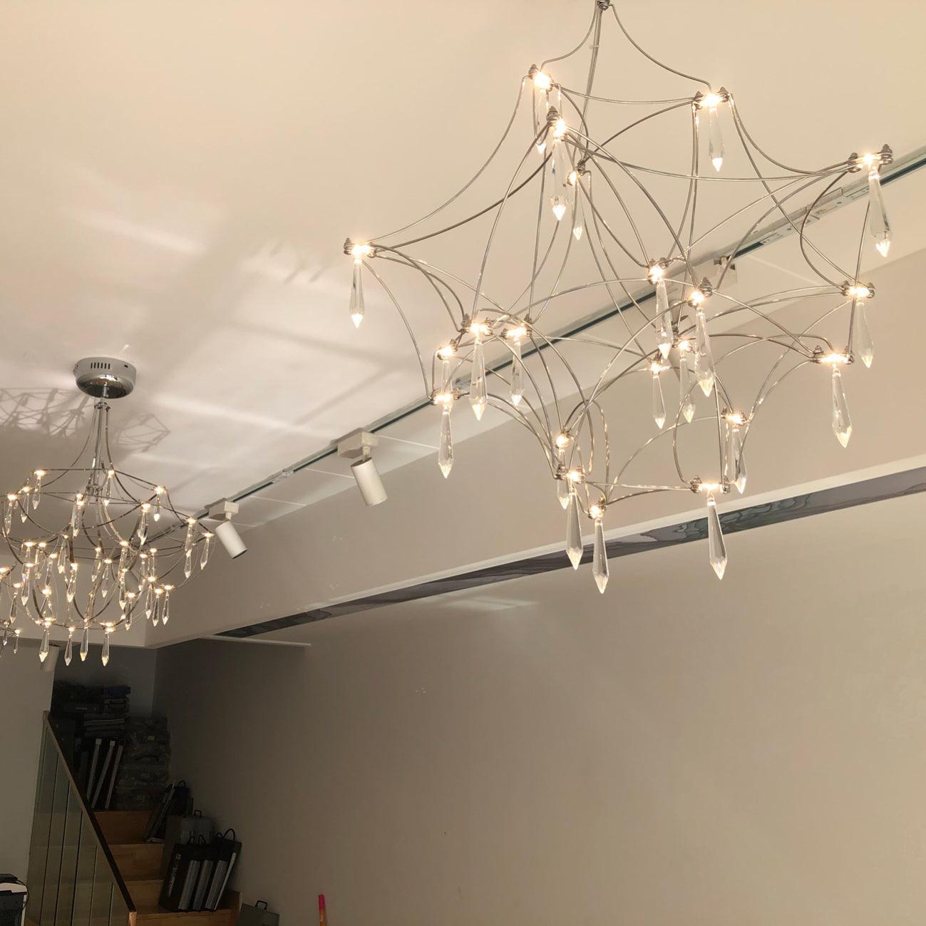 Elegant Mira Crystal Chandeliers - Modern Ceiling Lighting Fixtures for Dining Room, Bedroom & Living Room Decor