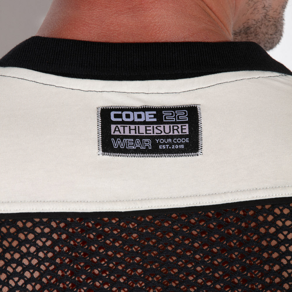 Code 22 Openwork 9735 Mesh Polo Shirt for Men - Breathable Black Golf Shirt with Stylish Mesh Design - Perfect for Golf, Tennis & Summer Outdoor Activities