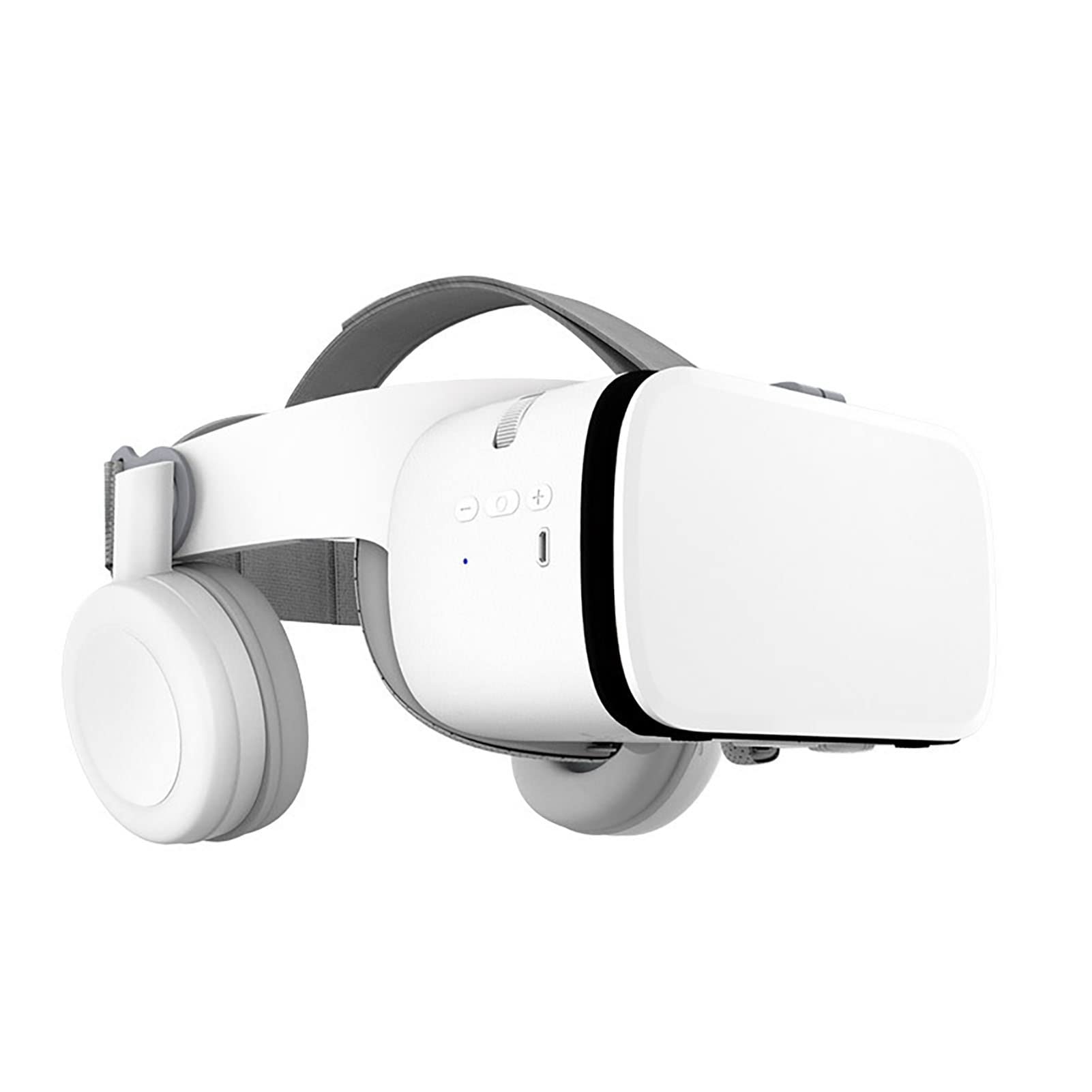 3D VR Virtual Reality Glasses with Remote Control - Full Screen Stereo VR Headset for iPhone 14/13/12/11 Pro/Mini/X/R/S/Max & Samsung Galaxy - Compatible with Android & iOS Phones (White) - Perfect for Gaming, Movies & Immersive VR Experiences