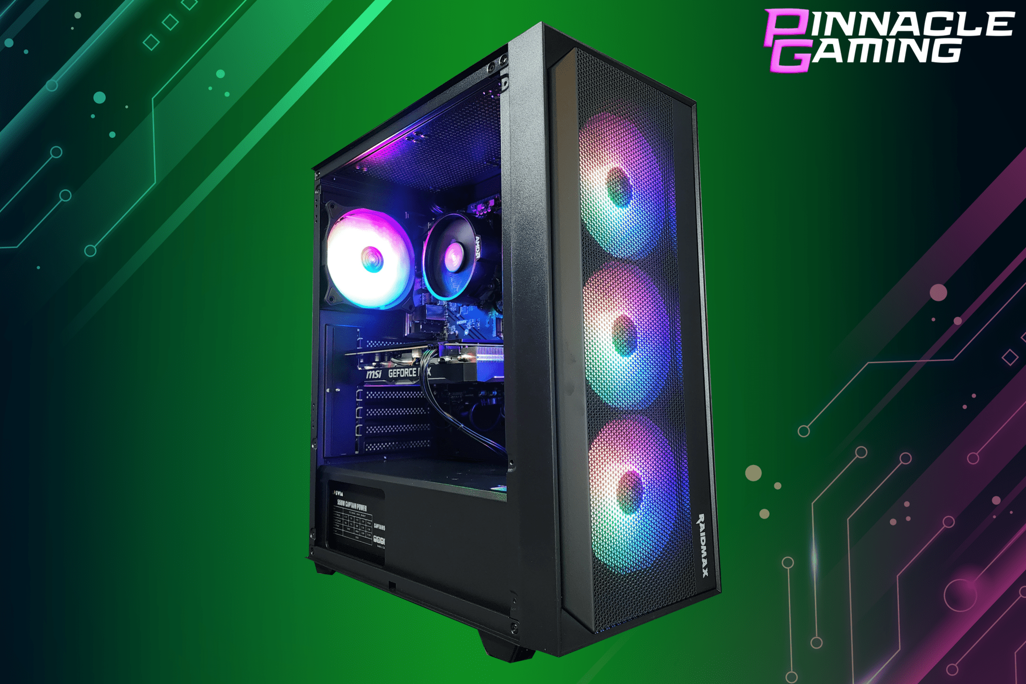 Custom Gaming PC - AMD Ryzen 5 5600X, NVIDIA RTX 3060, 2TB SSD, 32GB DDR4 RAM, Black V100 Case - Perfect for 4K Gaming, Streaming & VR