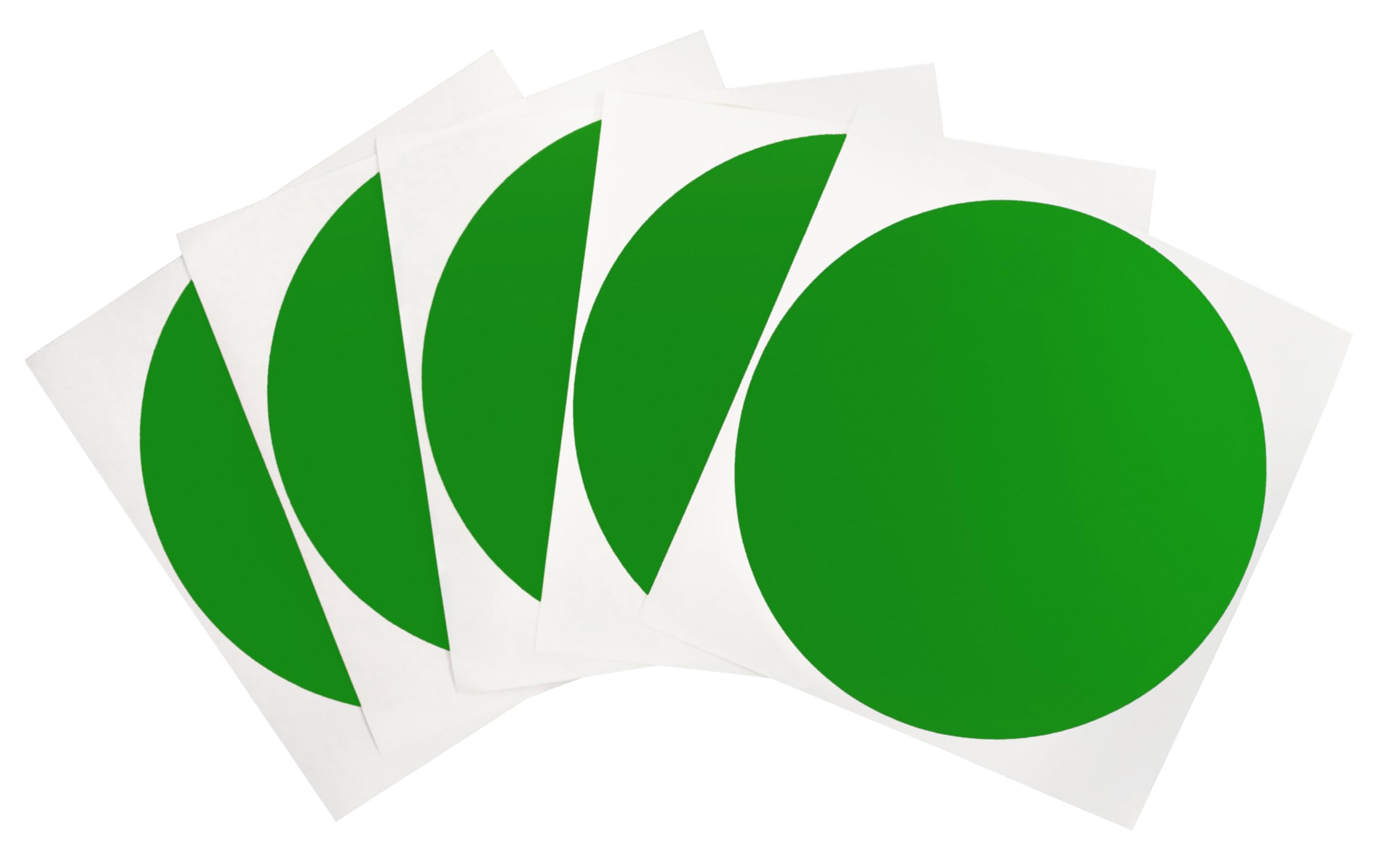 ChromaLabel 4 Inch Round Removable Color Coding Dot Stickers - 100 Pack, High Visibility Warehouse Inventory Labels (Green) | Perfect for Organizing Storage, Filing Systems & Industrial Shelving