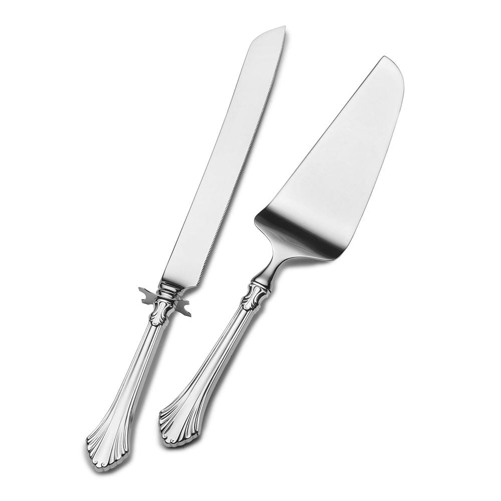 French Regency Sterling Silver Wedding Cake Knife and Server Set - Elegant Bridal Shower Gift for Wedding, Anniversary & Special Occasions