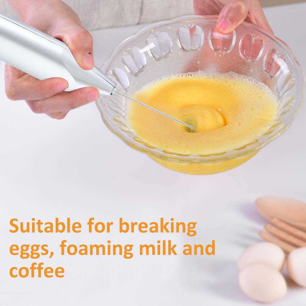 Electric Milk Frother & Hand Mixer - 2-in-1 Kitchen Tool for Whipping Cream, Frothing Milk, Beating Eggs - Perfect for Coffee, Baking, Cooking & Smoothies at Home