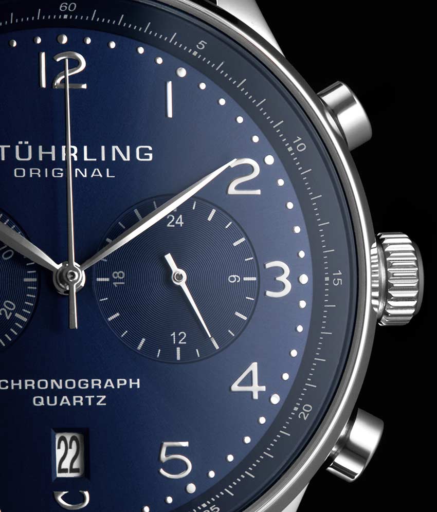 GR1 Q 896 Quartz 42mm Chronograph Watch for Men - Waterproof Sports Chrono Wristwatch with Date Display - Perfect for Running, Swimming & Outdoor Activities