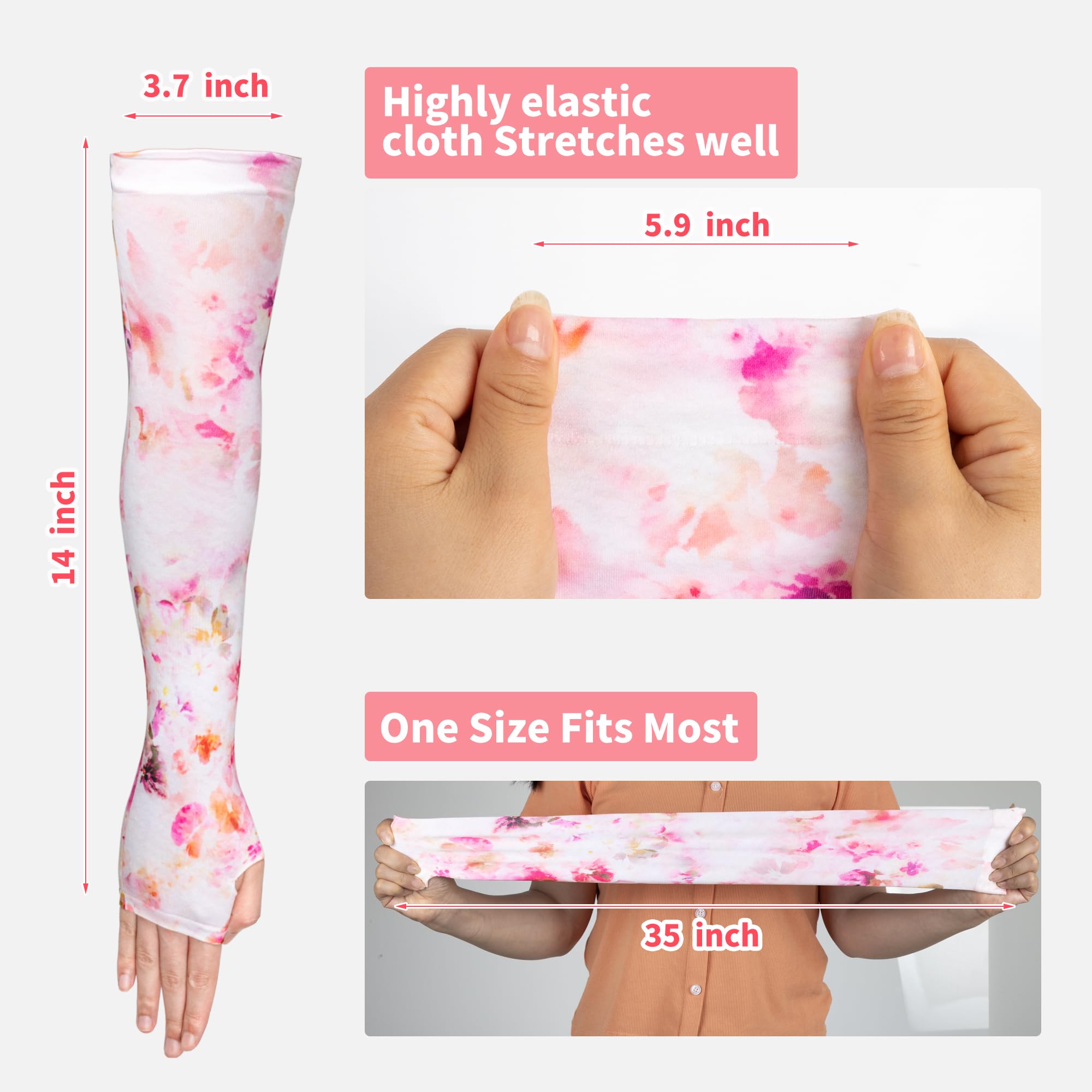 ARCLIBER Women's Gardening Arm Sleeves with Thumb Hole - UV Protection Cooling Sun Sleeves for Outdoor Work, Yard Care & Summer Activities
