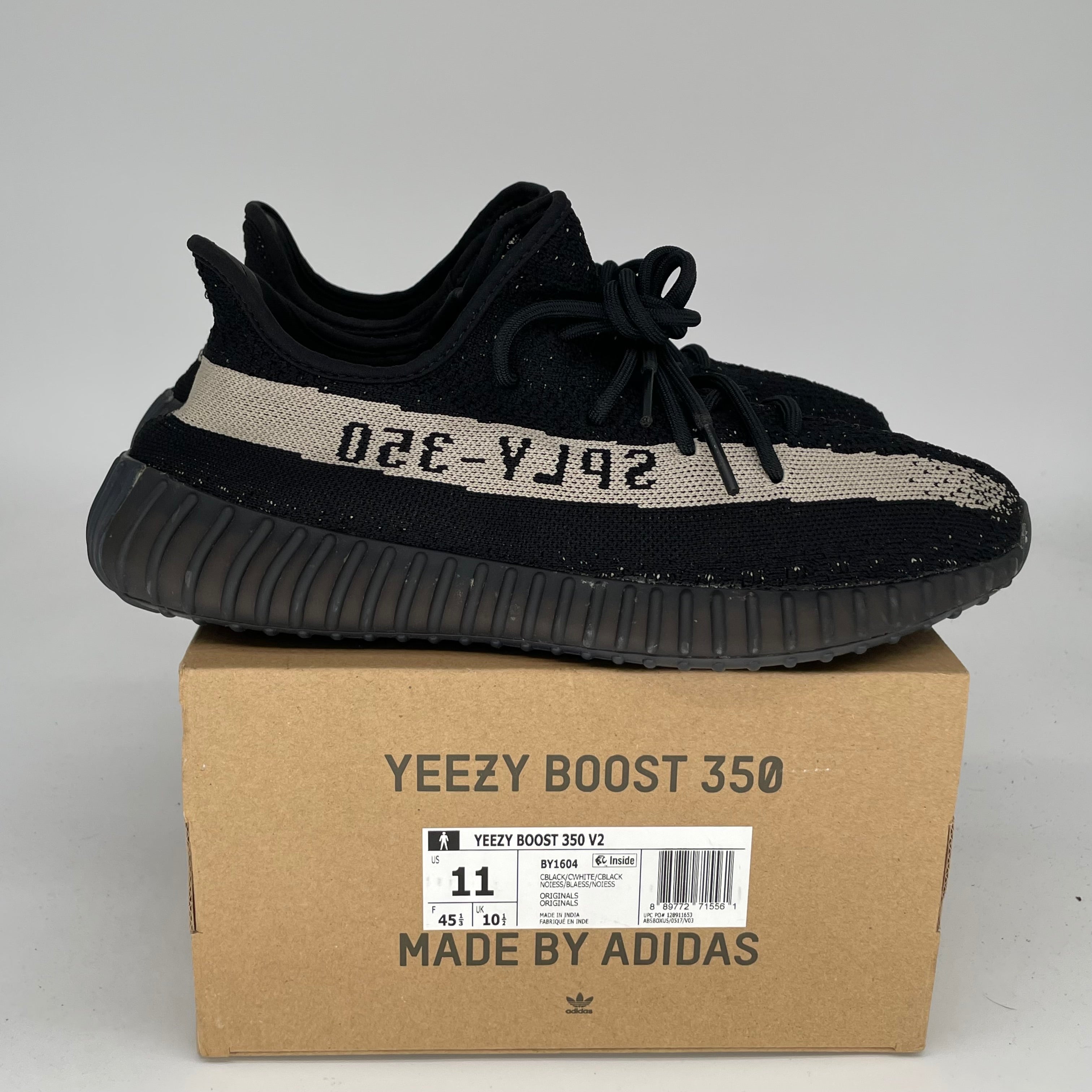 Adidas Yeezy Boost 350 V2 Core Black/White - Men's Size 11 Sneakers (BY1604) | Running Shoes, Casual Wear & Street Style Fashion