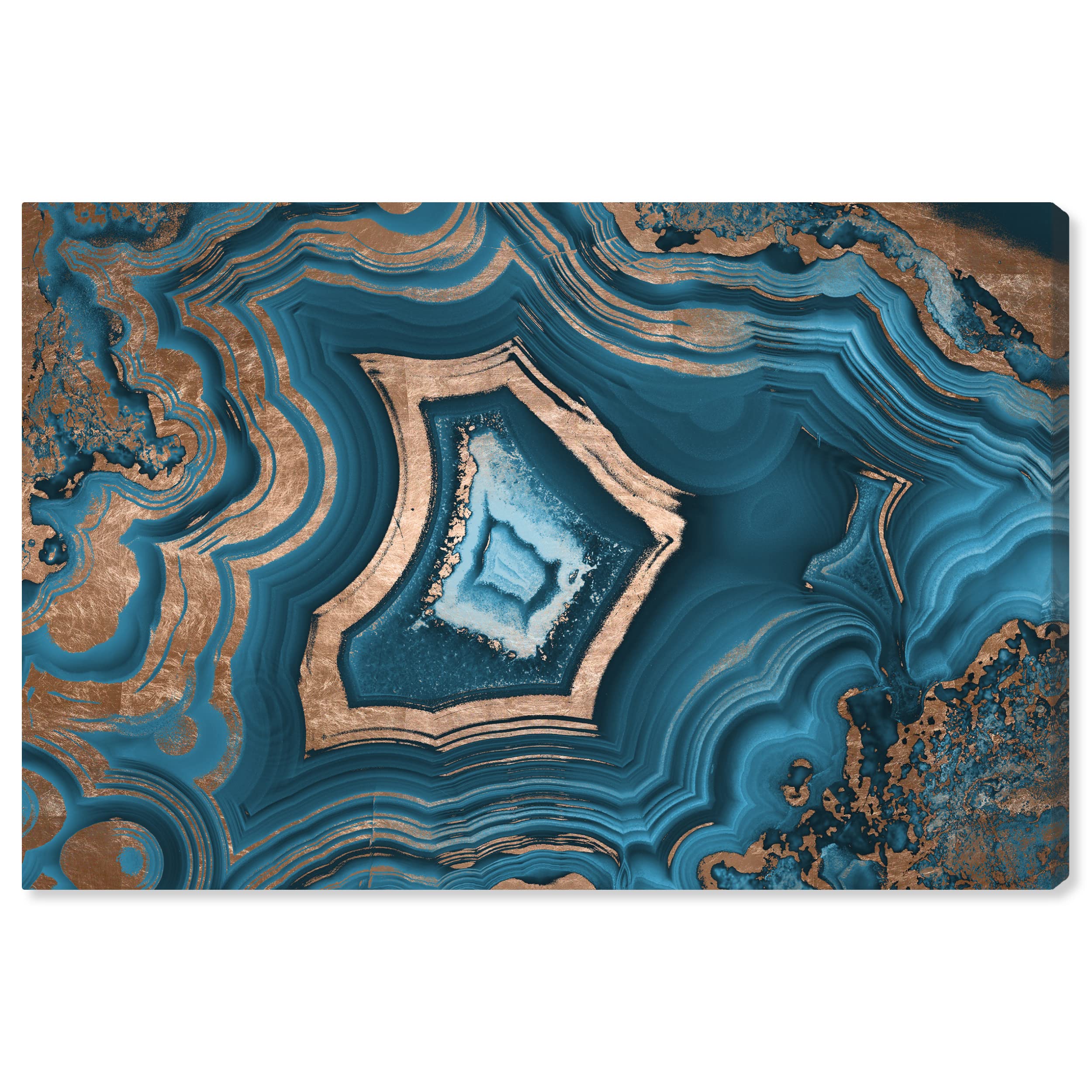 Abstract Wall Art Canvas Prints 'Dreaming About You Geode' - Modern Home Decor for Living Room, Bedroom & Office | Unique Crystal-Inspired Painting