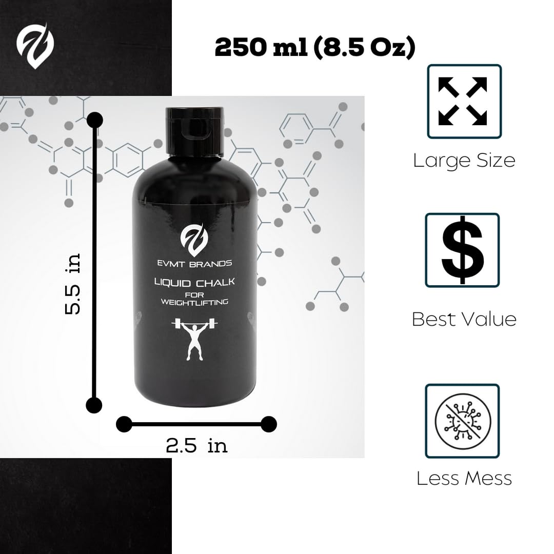 Premium Liquid Chalk for Weightlifting & Rock Climbing - Non-Mess Gym Chalk for Stronger Grip | Sweat-Resistant, Long-Lasting Formula | Ideal for Gymnastics, Dancing & Strength Training | Perfect for Gym, Home Workouts & Outdoor Sports
