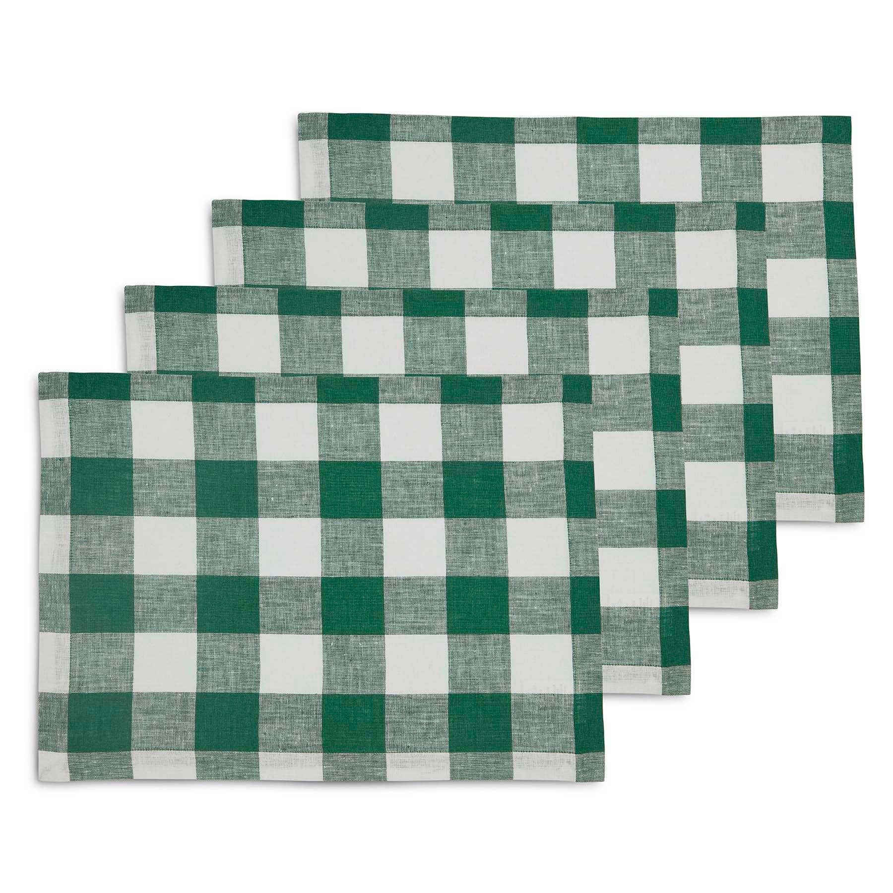 Buffalo Check Cotton Placemats Set of 4 - Rustic Farmhouse Table Decor for Dining Room, Kitchen, and Holiday Gatherings