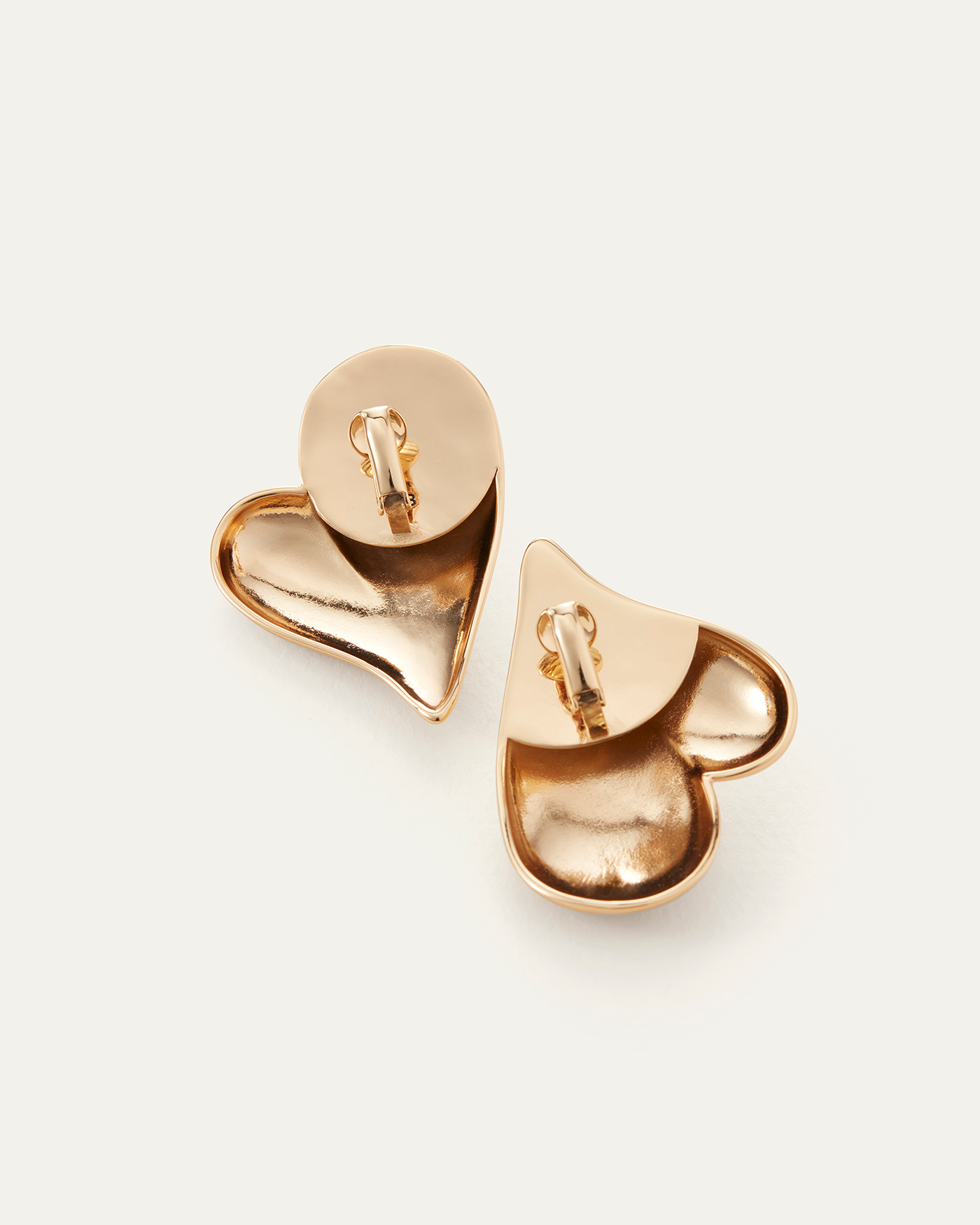 Trendy Heart Button Clip-On Earrings for Women - Fashion Jewelry for Parties, Weddings & Everyday Wear